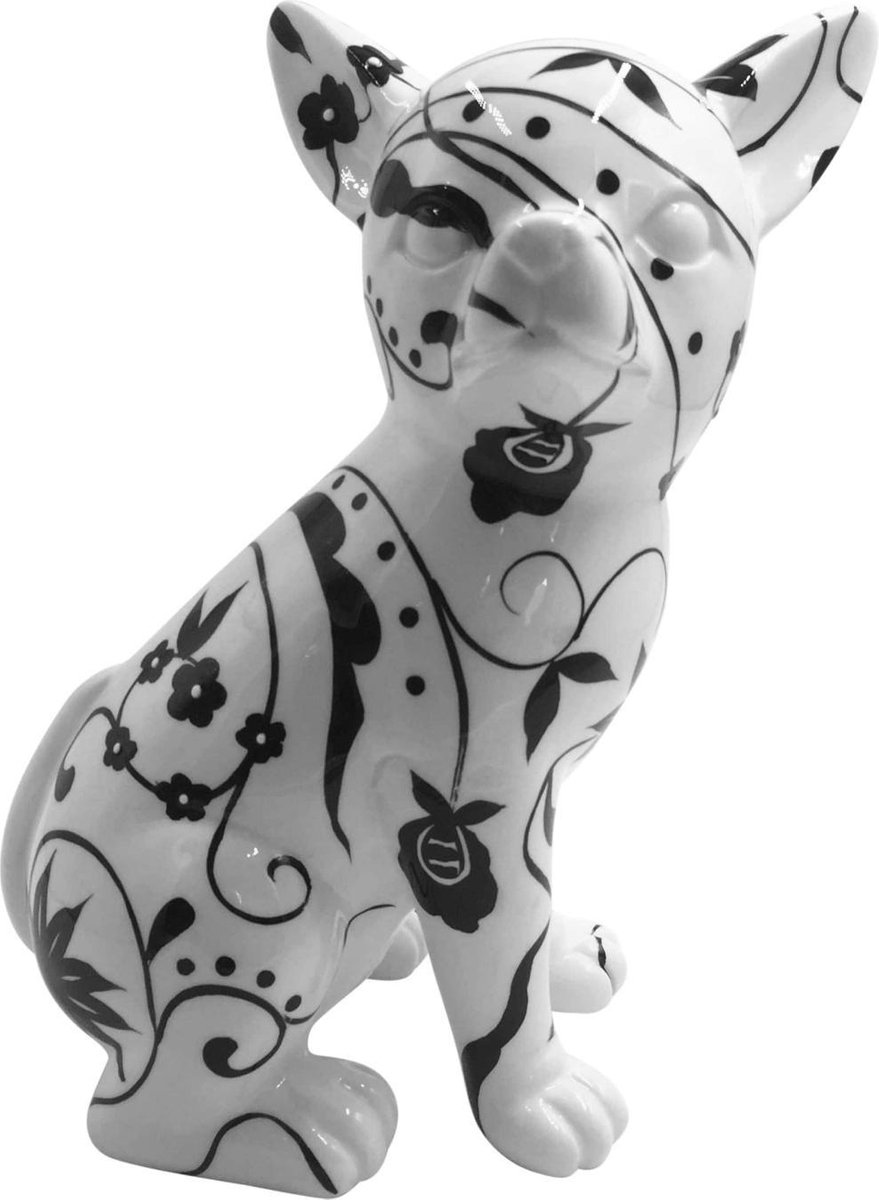 Pomme Pidou Chihuahua Big Nanou XL decoratief object | Hond  - Wit met sier